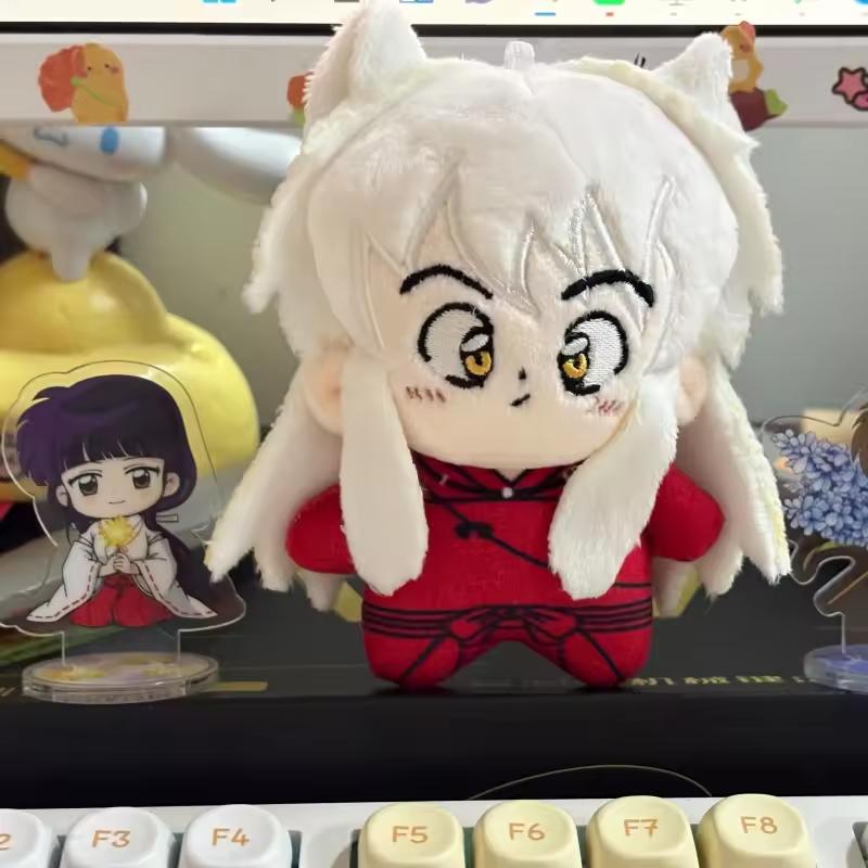 Anime Inuyasha Figure 10Cm Cute Plush Doll Sesshomaru Cotton Doll Plush Keychain Pendant Collection Toys Birthday Xmas Gifts