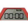 Tanita TD-410 RD Glass-Mounted Timer with Suction Cup, Slim, Red, for Kitchen, Study, and Learning, D7.0xW10.0xH0.9cm