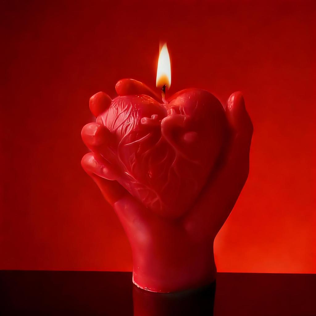 Valentine's Day Scented Candles Holding Heart Scented Candles Romantic Long-lasting Hand Held Heart Aromatherapy Candles