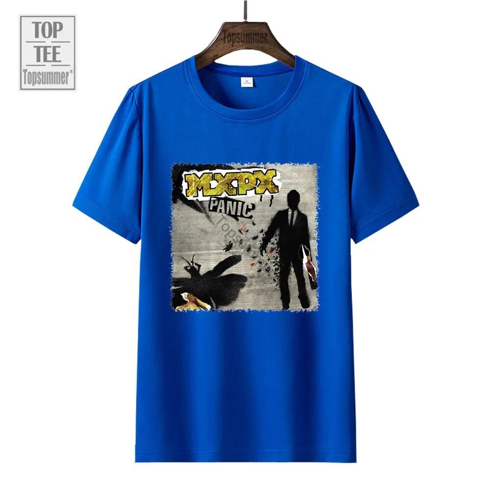 Panic Album Tričko MxPx Tour Tričko Žena Pop Móda Černé Tričko Unisex Oversized Topy Trička