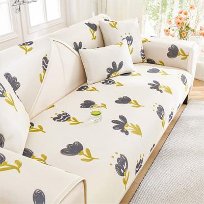 Universal Sofa Cushion Cover Slipcover Funda  Living Room Non-slip Ice Silk Full Flower Couch Sofa Cover
