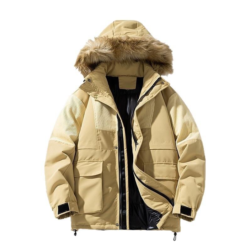 Casual Men's Cotton Jacket Hooded Design Versatile      Winter Warm