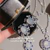 Bright Luminous Deep Sea Sapphire Necklace, 18K Gold-Plated Purple Water Drop Zircon Full Diamond Neck Chain, Ring, Bracelet.