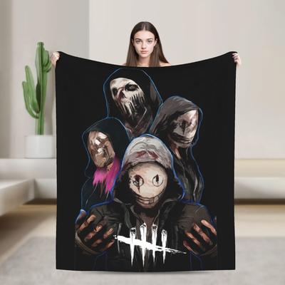 Deads by Daylights Killer Legion Decke Horror Killer Spiel Dbd Fleece Fantastisch Weiche Überwurfdecken als Tagesdecke Herbst/Winter,