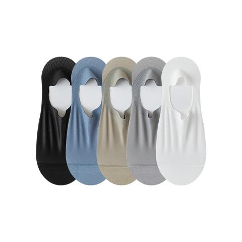 JOAE [Pure Cotton Non-Slip] Mesh Boat Socks for Men, Non-Slip Invisible Shallow Breathable Short Socks