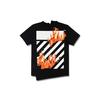 Off-White SS19 Flame Ash Print Short Sleeve T-Shirt Men Tops Black OMAA032S181850781088