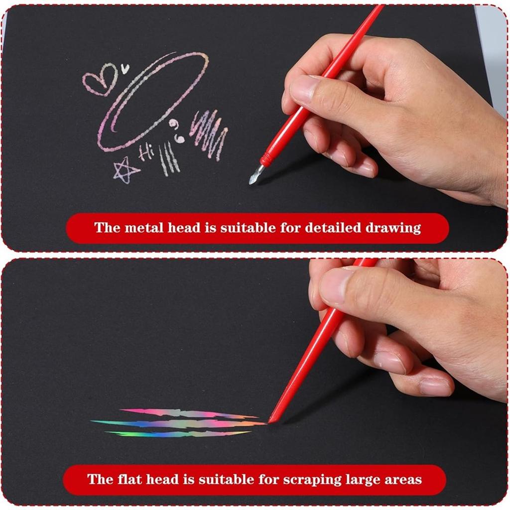 20pcs ScratchArt Tools Stylus Sticks Tools for Adults with Bag Pen Color Pens Paper Painting Scratchboard Crafts Set