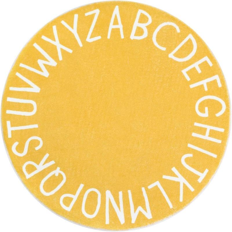 1pcs Nordic Style Round Minimalist Carpet Non-Slip Floor Mat for Living Room Bedroom & Bedside Soft Home Decor Circular Area Rug