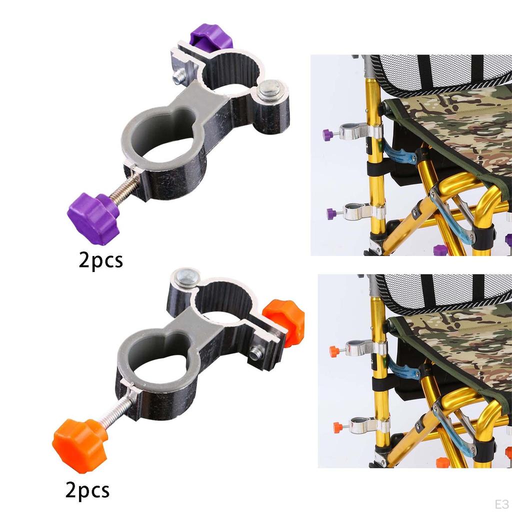 2 Piezas Soporte Plegable para Sombrilla de Pesca Abrazadera Soporte Clip para Playa Exterior para