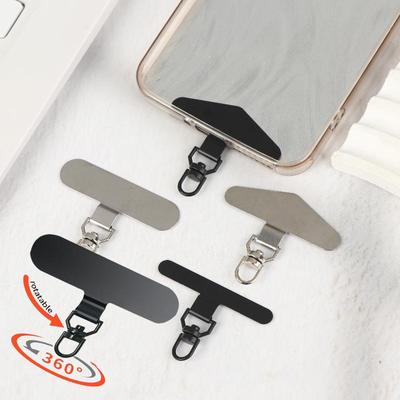 2/4Pcs Cellphone Lanyard Safety Connecter Piece 360 Degree  Rotation Metal Steel Phone Tether Tab Cell Phone Lanyard Patch Gasket
