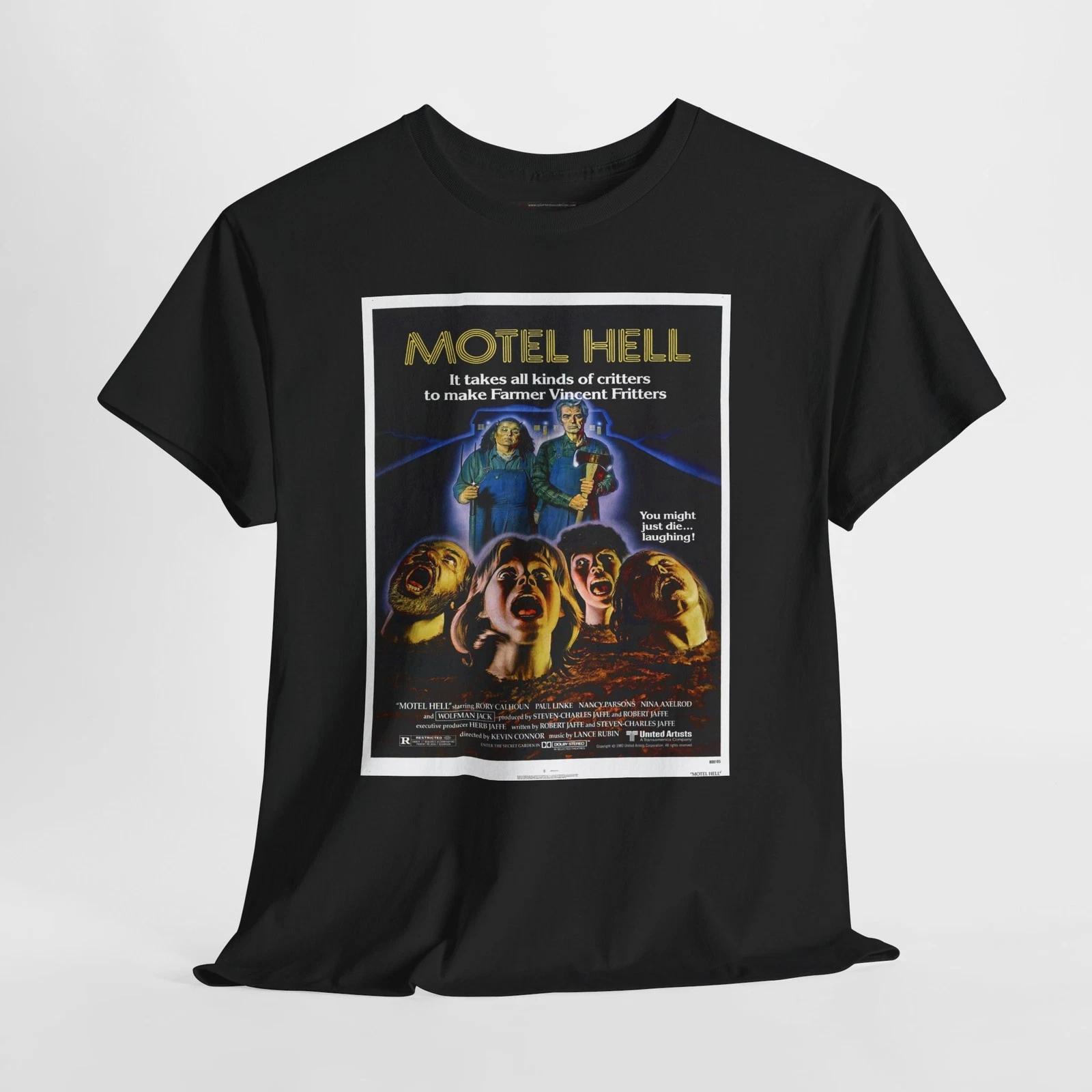 Motel Hell 1980 Retro Movie Poster Horror Unisex Graphic T-Shirt 2XL