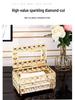Nordic Style Crystal Tissue Box for Living Room Dining Table