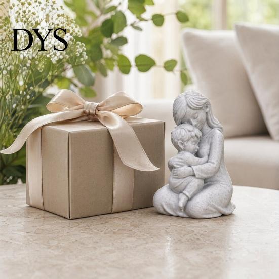 One-piece Molding Sculpture 3D Printed Mother And Baby Figurines Ornaments, Nordic Style Warm Mother-Child Burr-free Print Art Sculptures for