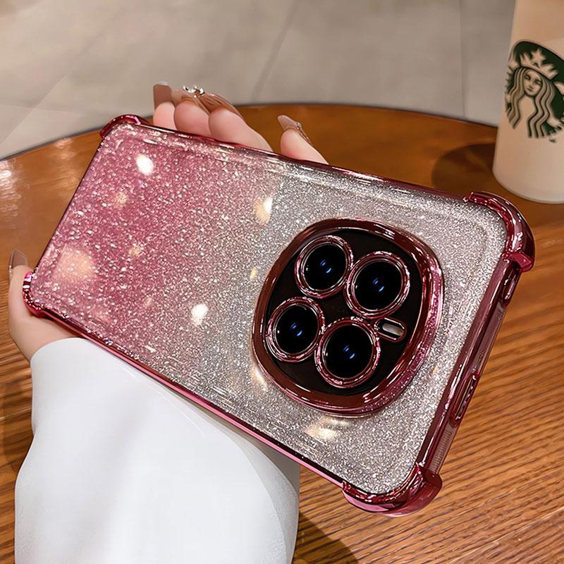 Etui Magic7 Brokatowe Etui na Telefon Dla Huawei Honor Magic7 6 5 pro lite X9C 200 Smart Tył Przezroczyste Luksusowe Damskie Etui Magic7pro