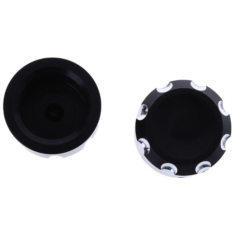 Chrome Spike Front Axle Cap Covers For Harley Dyna & Touring Models 2000-2007