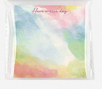 1book Watercolor Memo Paper Fresh and Colorful Watercolor Memo Paper Non Adhesive Memo Notebook