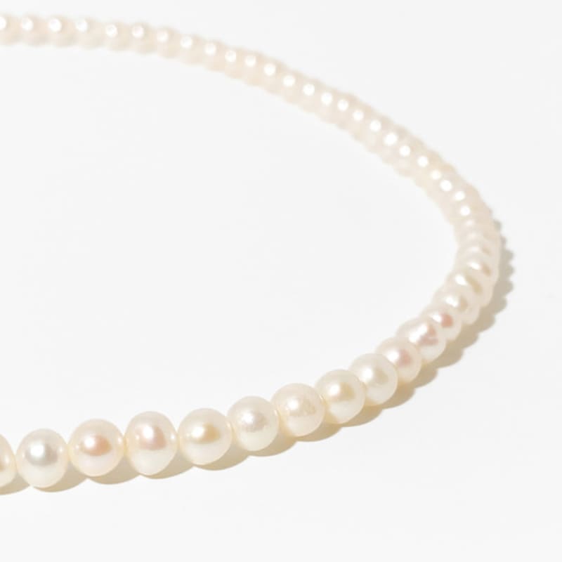 

MAYBETOI 14K Elle Freshwater Pearl Bead Necklace 14K pink gold
