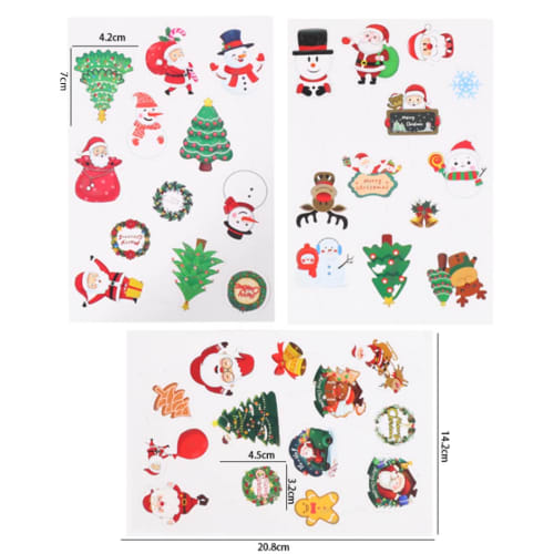 Lanito Cupcake Toppers, Cute Christmas Cake Decorations, 74 Pieces, for Fruits, Sweets, and Lunch Boxes, Party Supplies, Merry Christmas Decorations