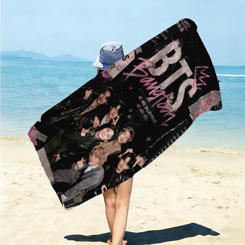 Bts Youthful Energy Towel Large Quick-Drying Microfiber soft S-Square Pants-s Beach Towel for Travel Fitness Bathing Camping. 0730s122
