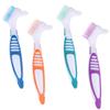 6-Pack of Double-Sided Toothbrushes with Random Colors, Large Brush Head, Denture Toothbrush, Cleaning Brush, Double-Sided Denture Brush, Invisible Br