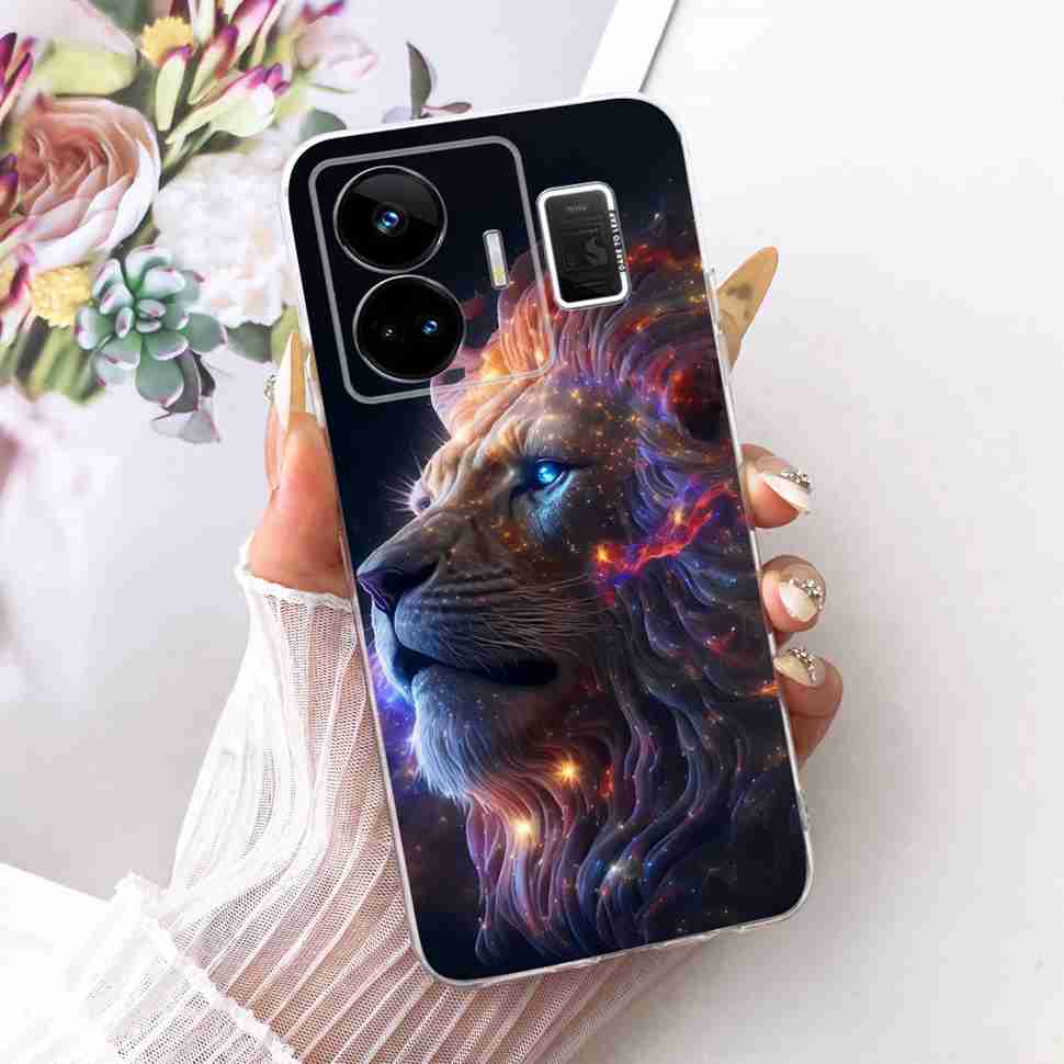 For Realme GT Neo5 RMX3706 Case Fashion Painted Flowers Silicone Cover For Oppo Realme GTNeo5 GTNeo 5 Phone Cases