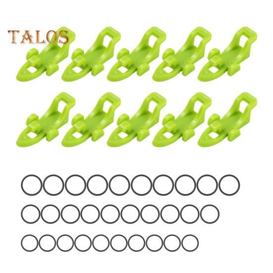 10 Stück Angelköder-Hakenhalter mit Gummiringen, universeller Angelruten-Köder-Fishook-Halter mit Löchern, Angelzubehör