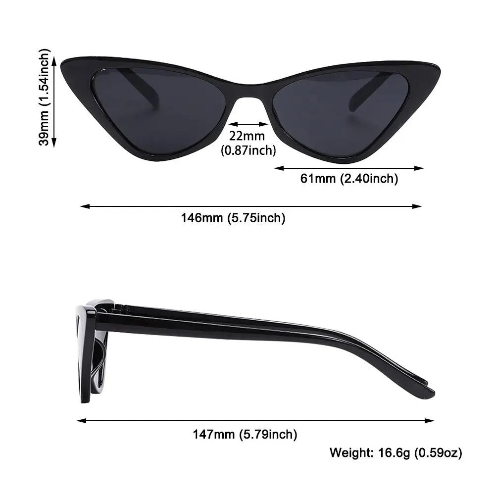 Small Frame Vintage Cat Eye Sunglasses for Women UV400 Protection Retro Sunglasses Eyewear Fashion Trendy Streetwear Accessories