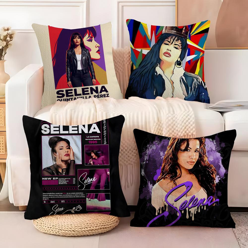 Music Of Latin Singer S-Selena 4 Pillow Case Linen Pillow Case Sofa Home Decor Cushion Cover Cushion Cove