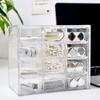 Transparente neun Fächer, sechs Fächer, staubdichte Schublade, Schreibtisch-Aufbewahrungsbox, Schreibwaren, Schmuck, 12 Fächer, Kosmetik-Aufbewahrung für Studenten
