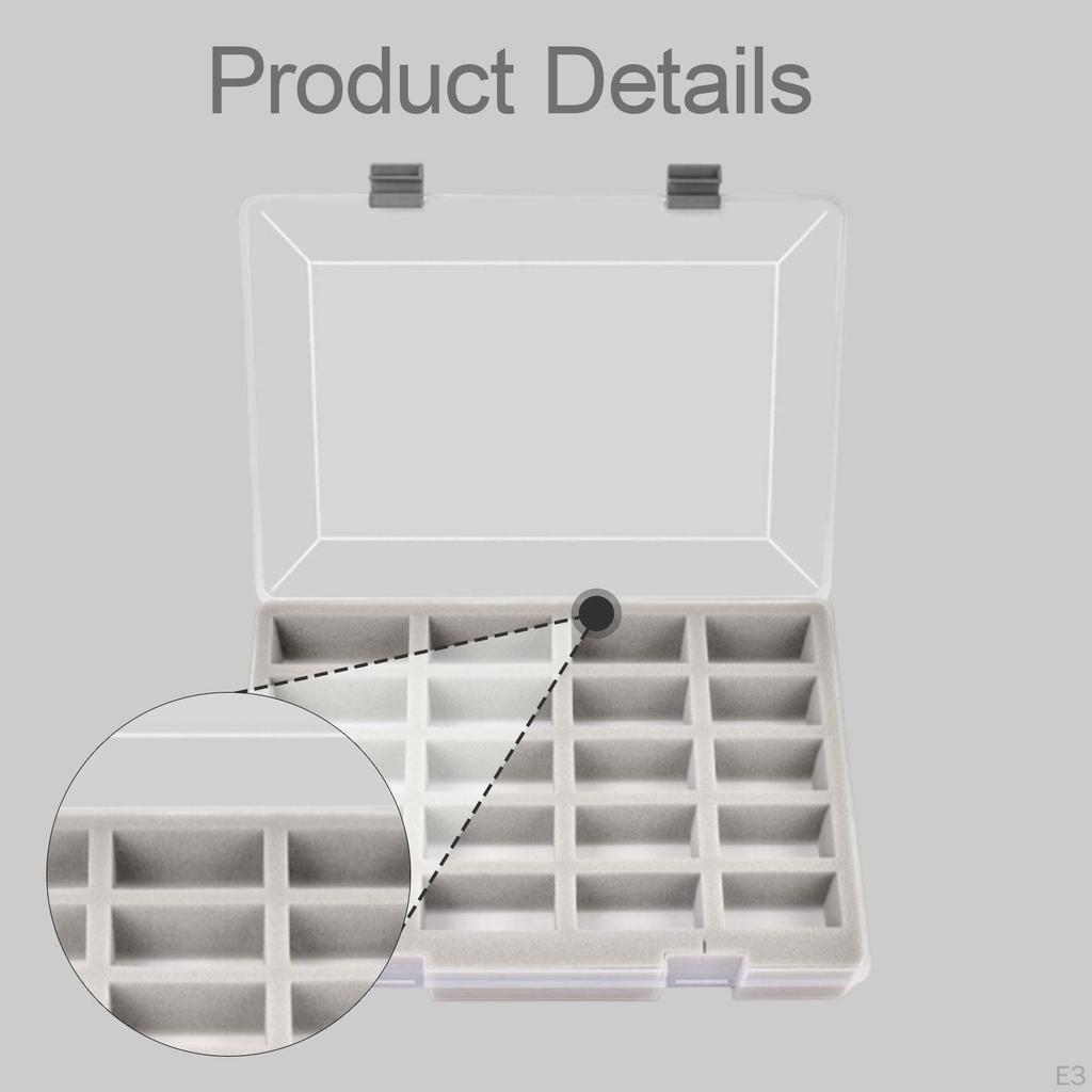 1/64 Model Cars Storage Case Portable Dustproof with 20 Compartments Durability Practical Toy