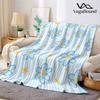 Stripe Daisy Flannel Blanket Warm Soft Halloween Christmas Decorative Couch Warm Cozy All-Season Gift