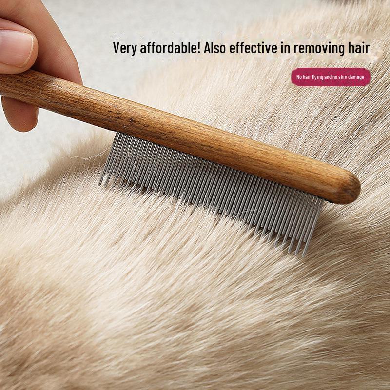 Grzebień do czesania zwierząt do rozczesywania długowłosych kotów i psów – Usuwa luźną sierść i pchły