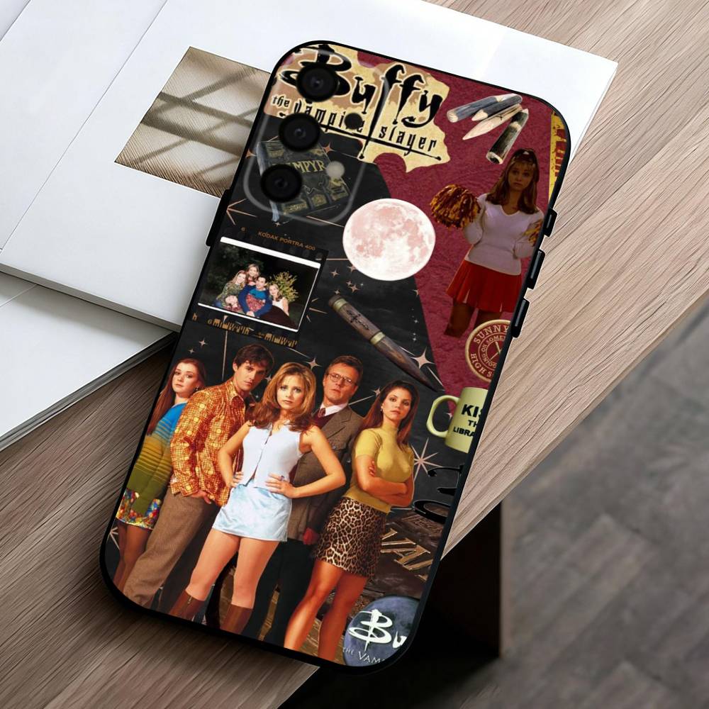 B-Buffy the V-Vampire Slayer phone Case For Samsung Galaxy A73,A72,A71,A70,A53,A52,A51,Others Soft Black Shell