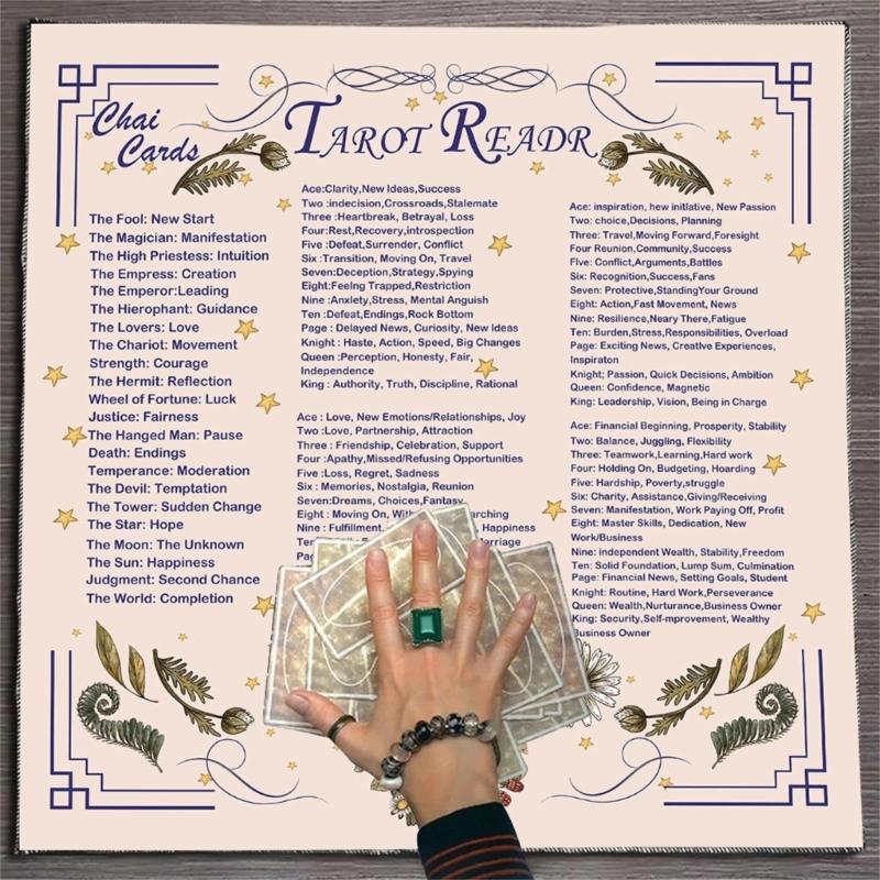 Divinations Cards Table Cloth Tapestry Reading Card Tarots Tablecloth Astrologys Witchcrafts Deck Cloth Wall Decoration