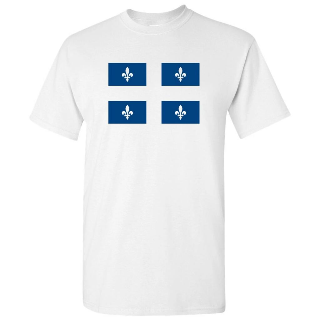 Quebec Flag - Canadian Pride Short Sleeve T-Shirt - White