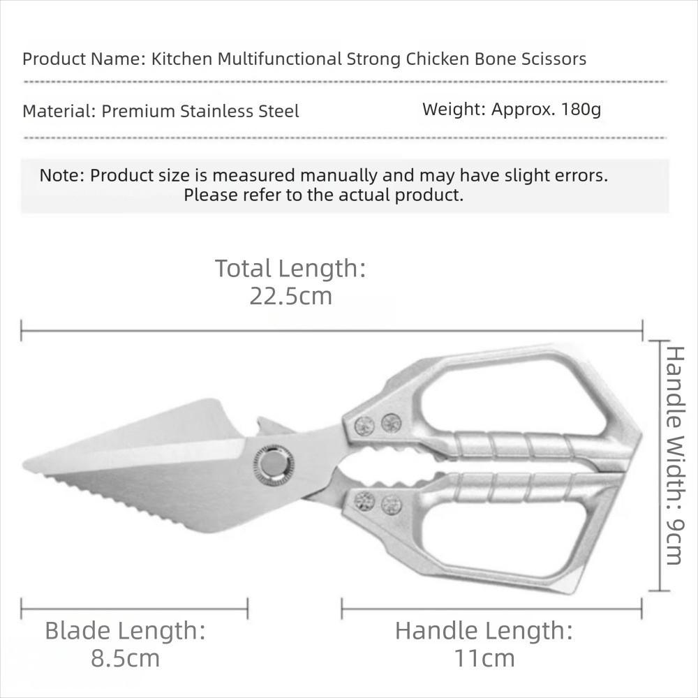 Heavy Duty Poultry Shears Ultra Sharp Meat Cutter Scissors Boning Scissors  For Kitchen