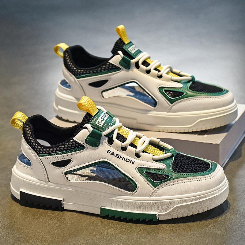 Sandalen Herren Sommer 2025 neu hohles Mesh Sport Zehenkappe Mesh Schuhe für Jugendliche atmungsaktive Strandbekleidung