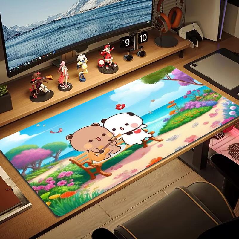 Bubu Y Dudu Color Mouse Pad Large Gaming Table Cushion Non-slip Laptop Tablet Big Mousepad XXL Mat Mini PC Playmat With Lock Edge