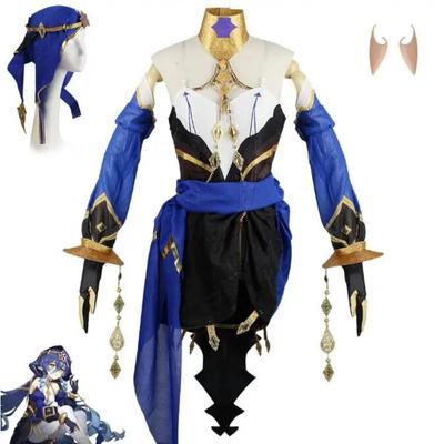 Cosplay kostým Layla Sumeru Layla Full Set Pokrývka hlavy Šaty Punčochy Paruka Anime Cosplay Šaty Layla pro komiks