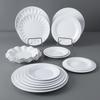 A5 White Melamine Round Dinner Plates (Pack of 5)