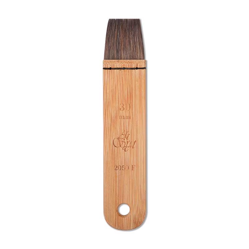 Artsecret Flat Brush with Grey Squirrel Hair Blend & Carbonized Bamboo Handle for Watercolor, Gouache, Oil, & Acrylic Painting