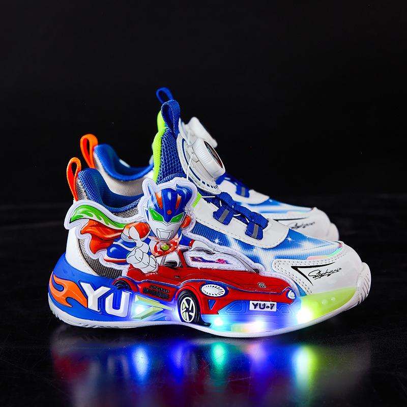 

Boys Cartoon Light-Up Velvet Sneakers 2025 Winter Trend Size 25 (15.7 cm)
