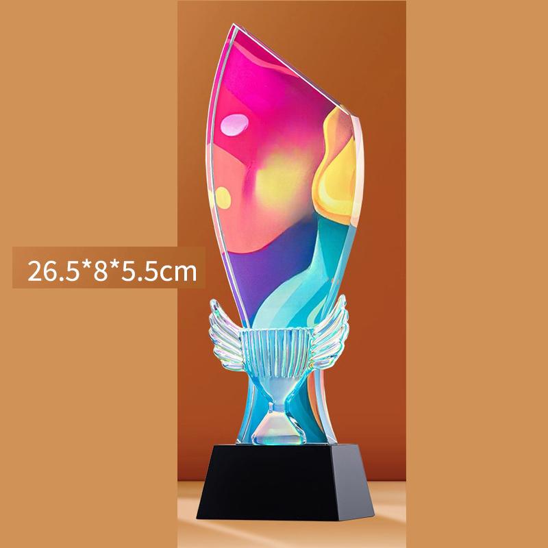 Maßgeschneiderte Kreative Hochwertige Kristalltrophäe, Wettbewerbspreis Jahresversammlung Souvenir, Heimdekoration, Auszeichnungsmedaille für Mitarbeiter, 1 Stück