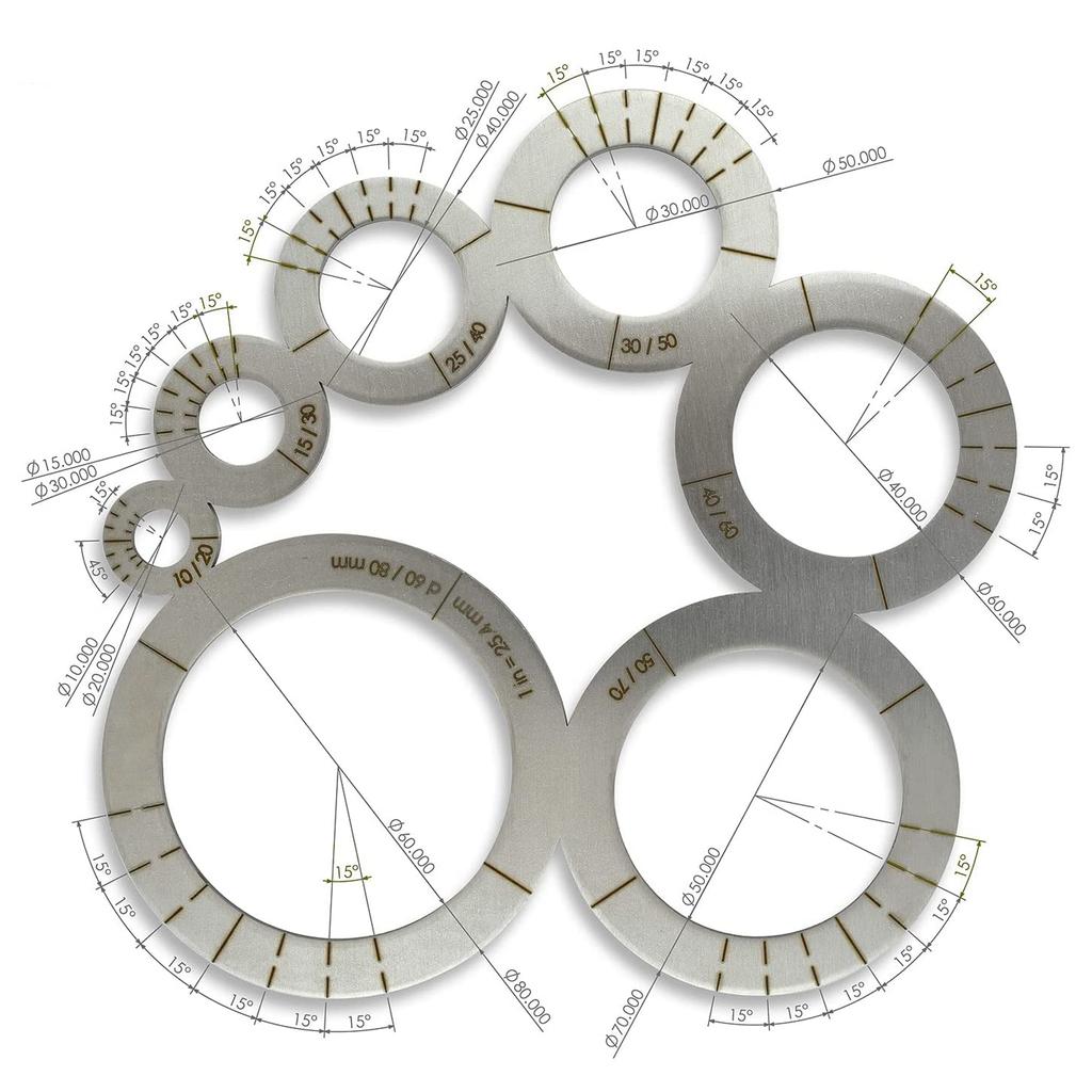 Round Leather Corner Cutting Ruler Tool for Leather Projects
