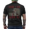 Here I Am Send Me Knights Templar Crusader Isaiah 6:8 US Flag ON BACK T-Shirt