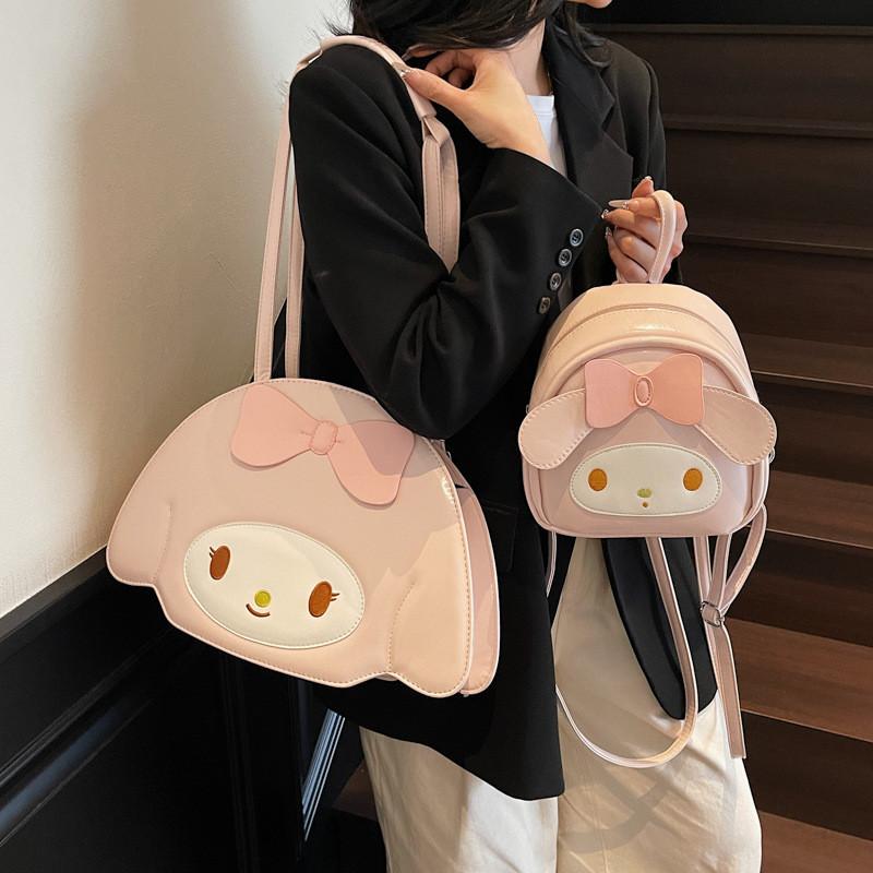 Melody Cartoon Girl Backpack Pu Material With Butterfly Bow For Daily Casual Use