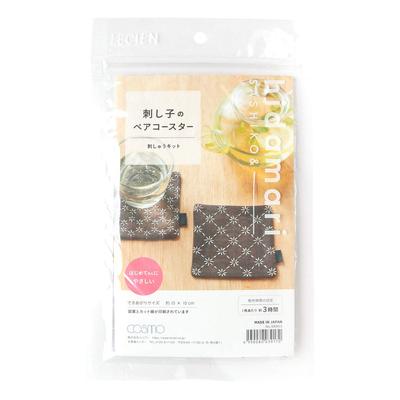 LECIEN hidamari Stickset, Paar Sashiko Untersetzer, Ca.. 10 x 10 cm, CSK98953