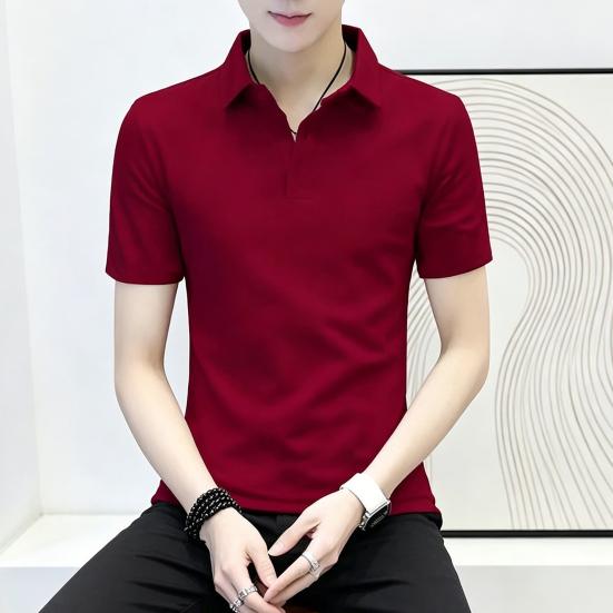 Men's Tops Breathable T Shirts Casual Regular Fit Shirts Soft Comfortable Short Sleeve Tops for Daily Life Parties Office Travel Outdoor Wear