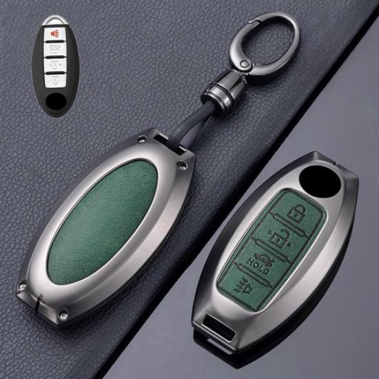 Zinc Alloy Leather Car Key Case Cover For Nissan Maxima Altima Rouge Pathfinder