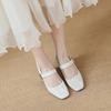 French Style Is Not Tired of Feet, Square Head Highheeled Mary Jane Shoes, Women's Skirt with Thick Heel and Light Mouth Single Shoes, New Models.